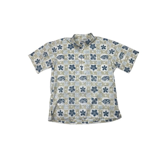 REYN SPOONER Hawaiian Traditionals Aloha Fish Hawaiian Shirt L - Picture 1 of 5